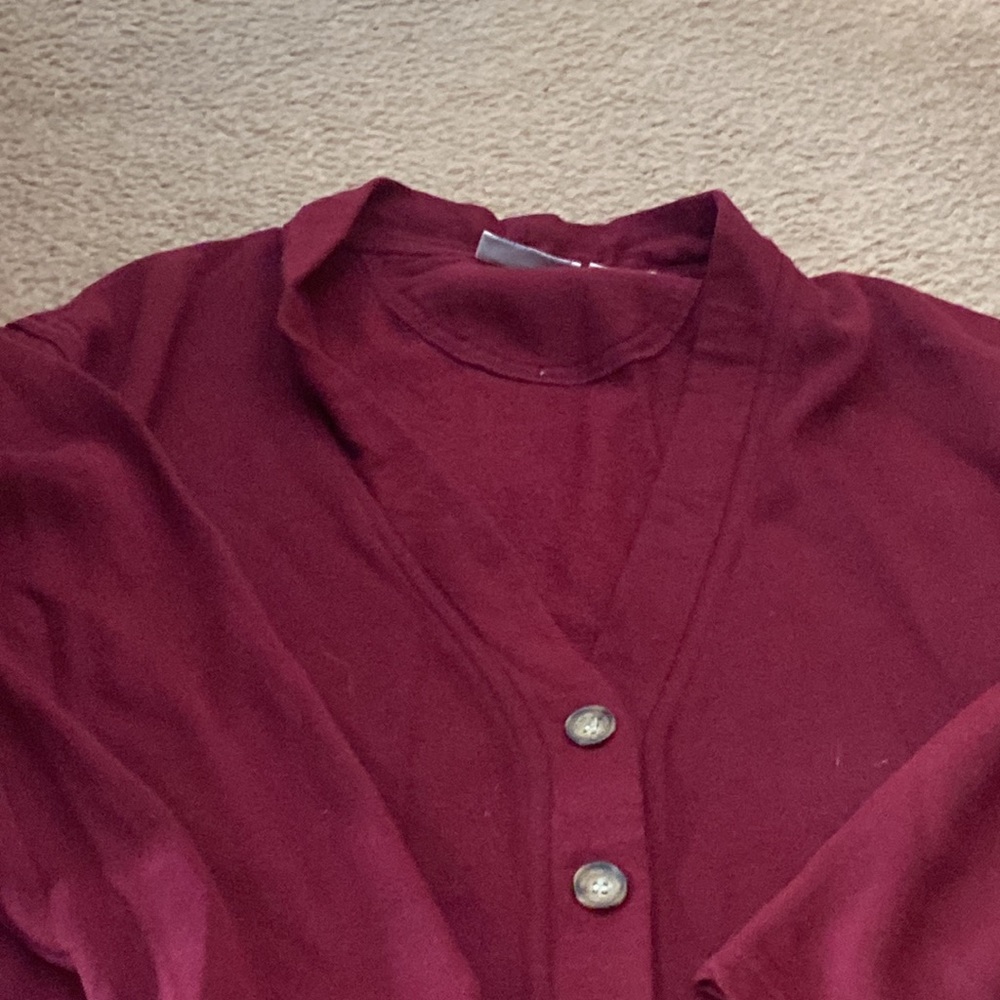 Button Sweatshirt Button Down - Picture 2 of 7